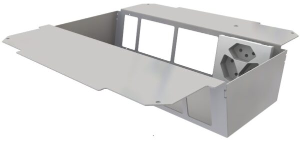 Produktbild UBD 321 332  -  Steckdoseneinsatz vertikal für 2x7 FLF inkl. 1x 3xT13, weiss